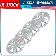 Full 4 Silver Hubcaps Rim 15 Universal Wheel Covers For R15 Tires 15 Inch Only