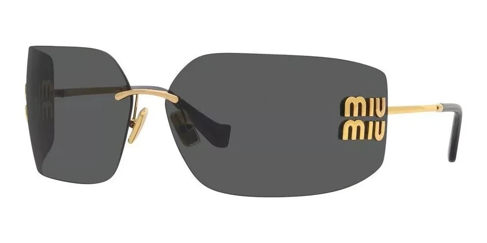 MIU MIU MU 54YS 5AK5S0 GOLD-DARK GREY WOMEN'S SUNGLASSES 80MM AUTHENTIC NEW - Image 4 of 4
