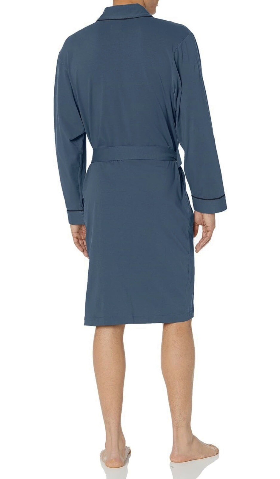 HUGO BOSS Men Cotton Kimono Sleeve Belted Bathrobe Spruce Blue New! eBay