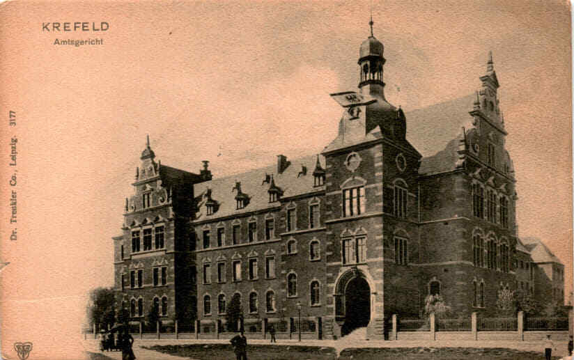Dr. Trenkler Co., Leipzig, KREFELD, Amtsgericht. Postcard