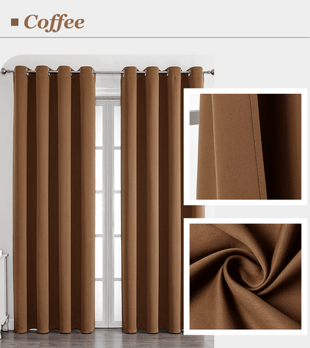 2X Blockout Curtains Blackout Window Curtains Draperies Pair Eyelet for Bedroom - Bild 48 von 54