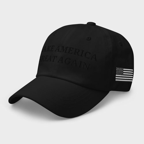 Dark MAGA Hat Black on Black Make America Great Again Hat Trump Baseball Cap - 第 20/21 張圖片