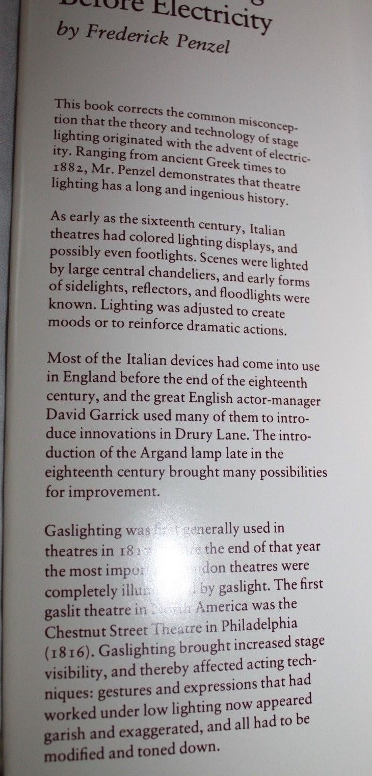 Electric Stage Lighting History Shelly Lighting