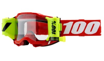 100% Accuri 2 Forecast Goggle - Neon Red - Clear Lens 50017-00004 