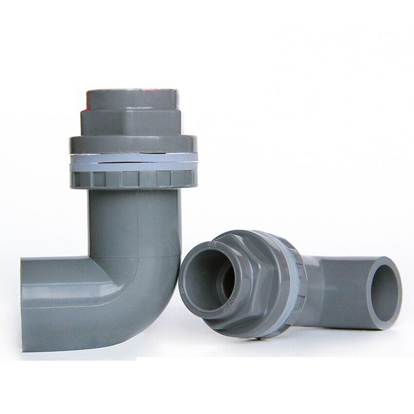 20-50mm U-PVC Fish Tank Inlet Outlet Water Pipe Elbow Fitting Adapter ...