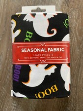 Seasonal Fabric Set of 8 1-yard precuts 100 cotton Halloween Ghost Pattern NEW