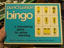 PUNCTUATION BINGO Educational Game HOMESCHOOL Classroom 100 COMPLETE 1975