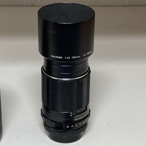 Pentax Super Takumar 135mm f3.5 M42, Lens With Lens Hood And Original Case Wow! - Picture 13 of 16