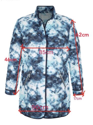 M. COLLECTION Jacke Steppjacke blau weiß, Gr 64, OVP - Bild 6 von 8