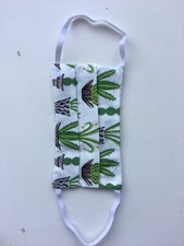 Masque Visage Réutilisable Lavable Respirant Cactus Coton Bio Unisexe Couvrant