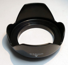 58mm OD Lens Hood Shade threaded plastic for 18-55mm IS