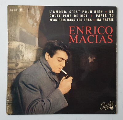 EP ENRICO MACIAS L'Amour C'est Pour Rien+3 France Pathe 1964 French Pop Lengüeta
