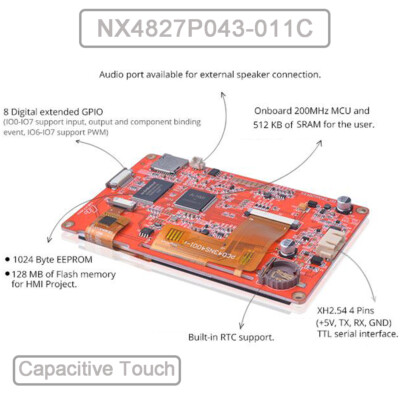 Nextion Intelligent 4.3 HMI Display NX4827P043-011C Capacitive