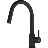 Franke Messing Hochdruck Armatur, Wasserhahn Lina J Zugauslauf Black Matt Seiten