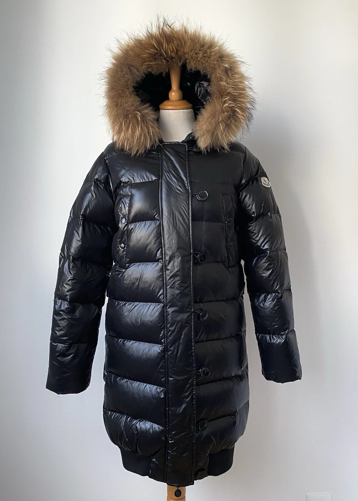 Moncler Lucie piumino nero puffer giacca cappotto taglia:2