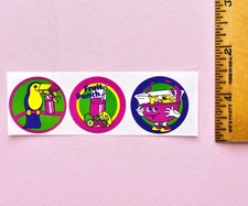 Vintage 80s CTP Glossy Fruit Punch Toucan Scratch n Sniff Sniffys Stickers Strip