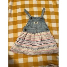 Cute Osh Kosh 3T toddler girl Overall skirt denim and fabric