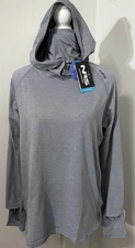 New NRS Womens Silkweight Varial Hoodie Stone Gray Garret Hood Shirt Performance