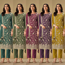 Pakistani Salwar Kameez Ready To Wear Suit Wedding Party Bollywood Eid Chinon