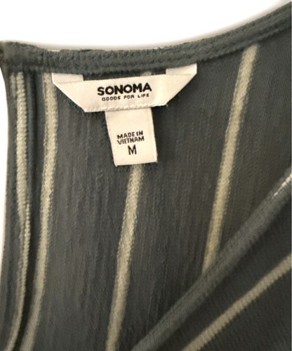 Sonoma Strampler Jumpsuit Damen Gr. M grün weiß gestreift Neu mit Etikett Kohls Sommer Herbst - Bild 10 von 10