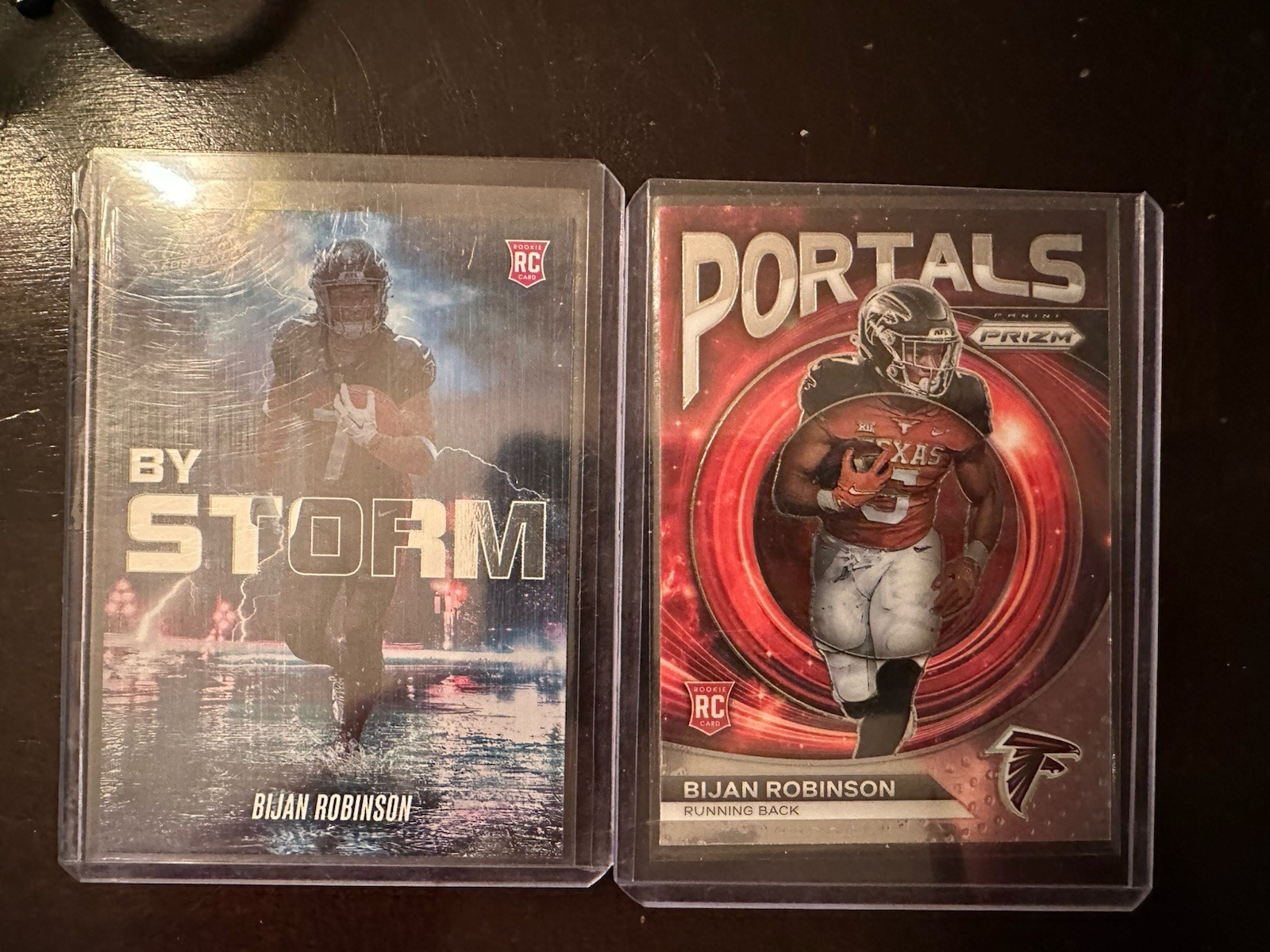 2023 Bijan Robinson Rookie Card RC Panini by Storm Portals Prizm Falcons