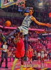 Victor Wembanyama Spurs Oil Painting ACEO Print | Artist Signed /30 S2#50