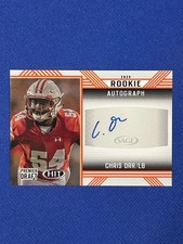 Chris Orr 2020 SAGE HIT #A75 Rookie Autograph Orange Wisconsin Badgers auto BB