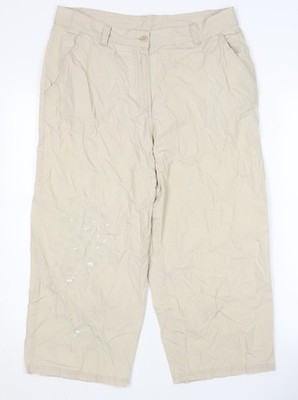 B Casual Damen Beige Caprihose Größe 14