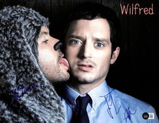 Wilfred Cast x 3 Signed 11x14 Photograph BECKETT