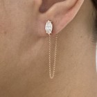 1.3ct Marquise Stud Earrings Rose Gold 14K Labcreated Diamond F/VS — photo 1