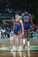 Billy Donovan New York Knicks stands on the court v v Boston Celti- Old Photo