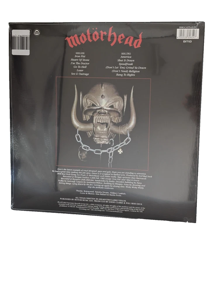 MOTÖRHEAD - Iron Fist [BLUE/BLACK SWIRL LP] Neu OVP - Bild 2 von 3