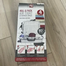 G-Force Roll & Pack Air-Tight Storage Travel Bags ~ 4 Piece Set ~ New Pack