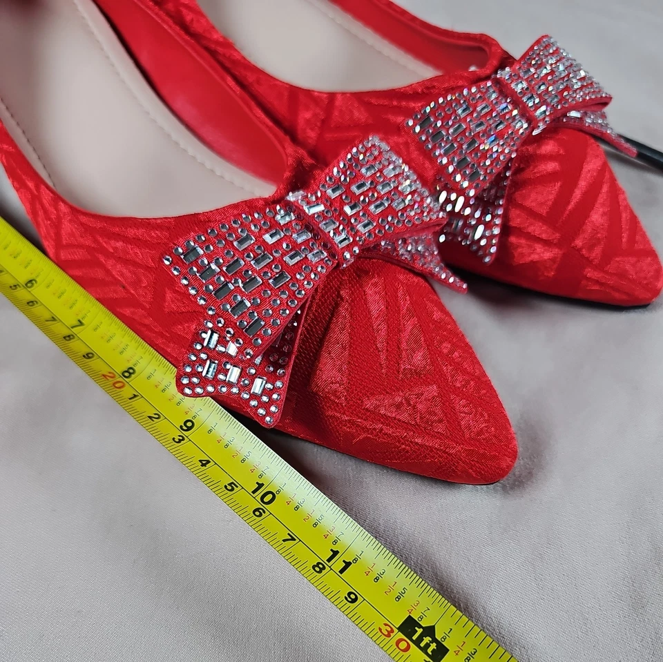 RED women kitty flats - Image 2 of 4