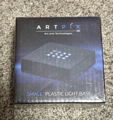 Artpix 3D Small LED Light Base Pedestal Black STAND for art glass SEALED BOX