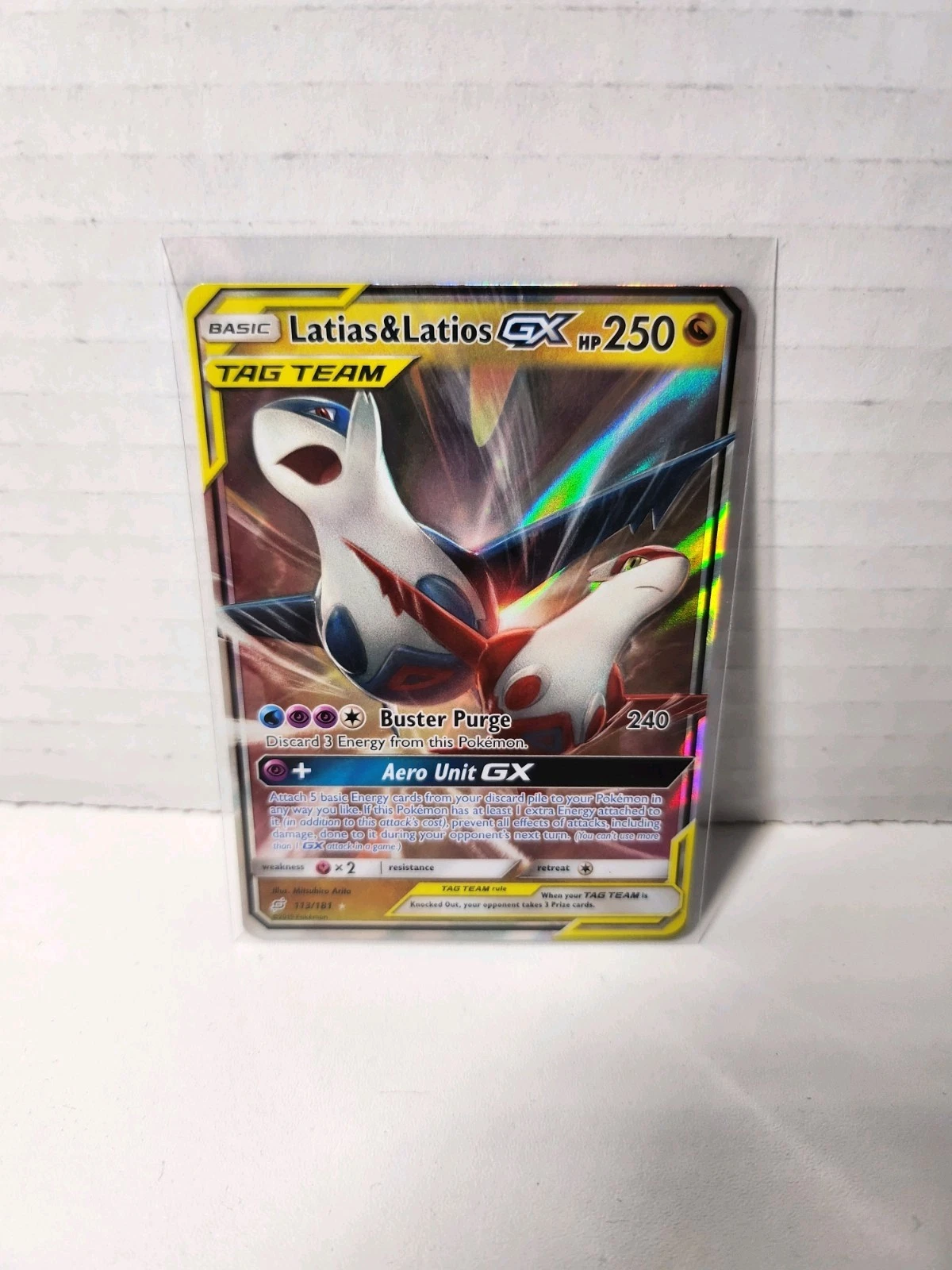 Deal for Pokemon TCG Latias & Latios GX 113/181 Team Up Ultra Rare Mint Condition