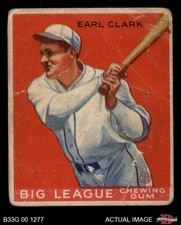 1933 Goudey #57 Earl Clark Senators AUTHENTIC