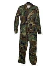 US Army Coveralls S Mechanics Cold Weather Woodland Camo Print Type 1 Cotton 90s