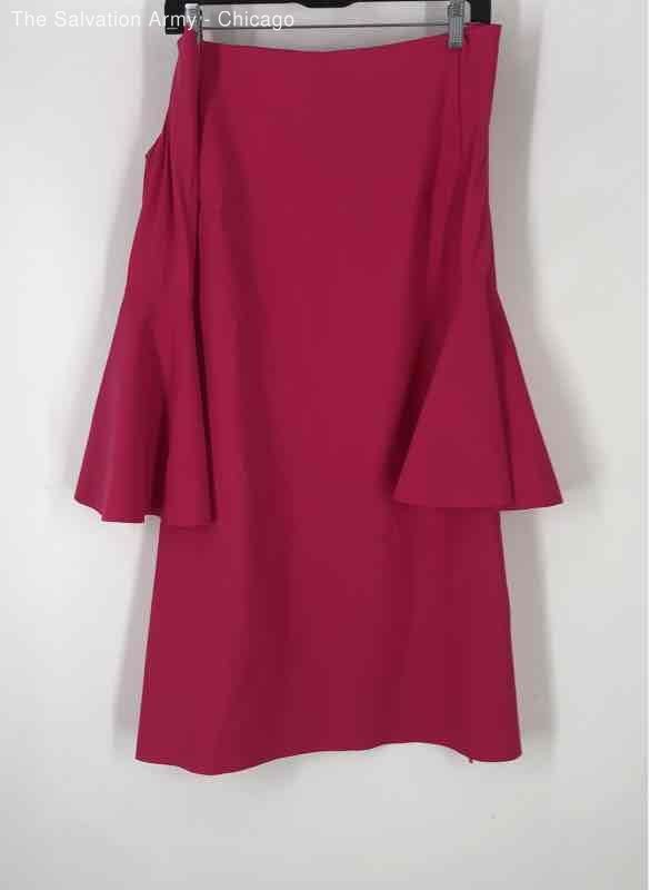Chiara Boni Womens Fuchsia Pink 3/4 Sleeve Short Sheath Dress Size 40