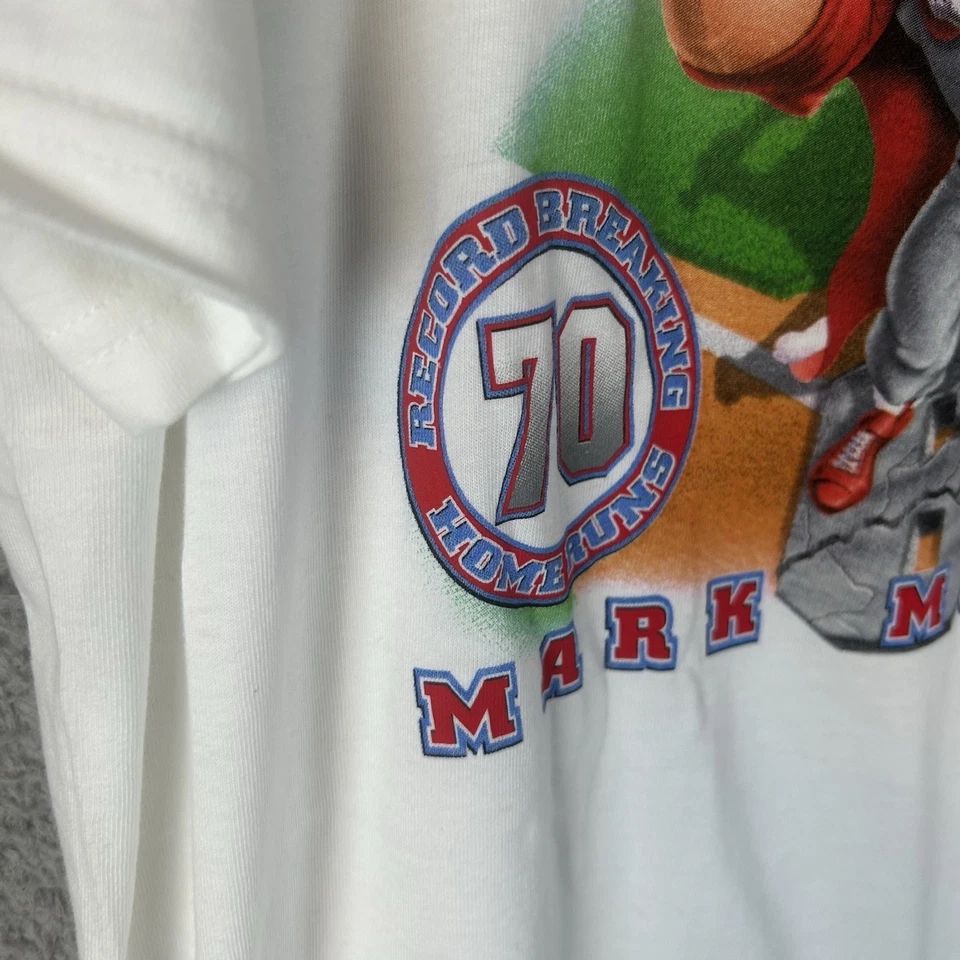 Vtg STARTER 1998 MLB Mark McGwire St Louis Cardinals King Mac T Shirt SZ Large - Image 4 of 4