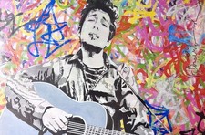 Póster limitado Mr. Brainwash Bob Dylan Art Basel 2011 Life Is Beautiful Banksy