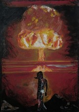 The End | Modern Art Mixed Media: Oil Pastel Painting Print Mix | A4 Unique