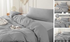 Duvet Cover Set Twin Size 100 Cotton Grey, Soft Twin 68"x90" Gray Cotton 