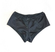 Risque Brand Stripper Wear Booty Shorts Size S/M Shiny Black Loops For Leg Strap