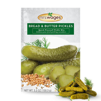Zesty Bread and Butter Pickles Quick Process Mix, Quick and Easy, Simple-To-Use,