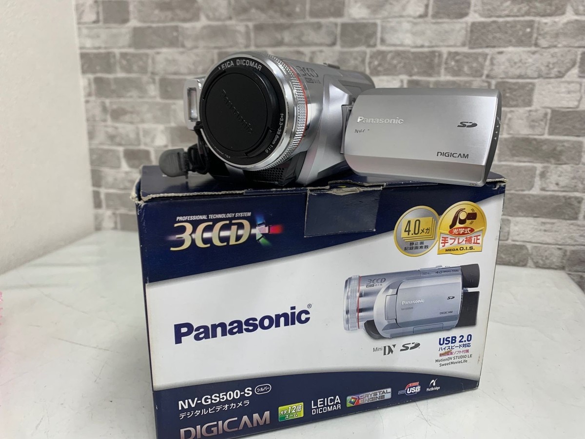 Panasonic NV-GS500 Silver Mini DV Camcorder 12x Optical Zoom w/Box