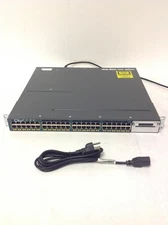 Cisco Catalyst 3560-X 48-Port Network Switch WS-C3560X-48T-L w/350W PS,Rack Ears