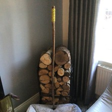 Hiking Stick With Yellow Grip Handle