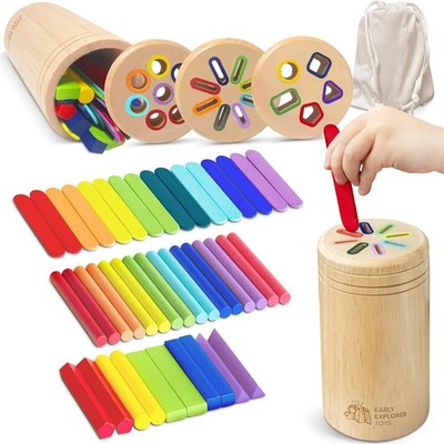 Wooden Montessori Baby Toddler Toys: 3 in 1 Learning Fine Motor Skills Juguetes,