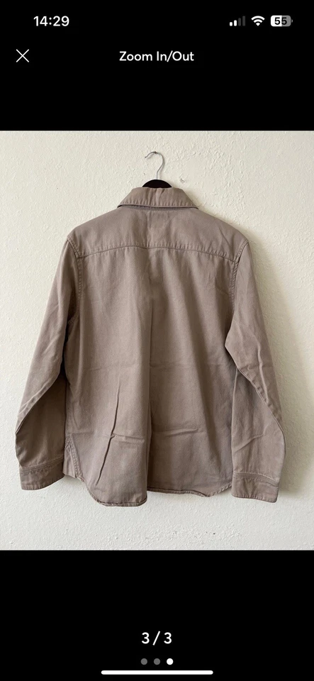 Camisa de trabajo con botones Mighty HealthyTalla: grandeColor: bronceadoEstado: bueno Foto 3 de 3